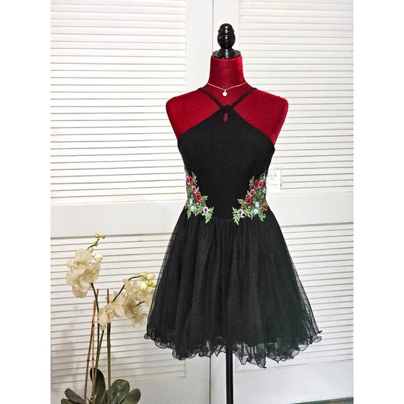 NWT Blondie Nites Stacy Sklar Dress 3 Embroidered Floral Fairycore Sz 7 169 - Picture 1 of 14